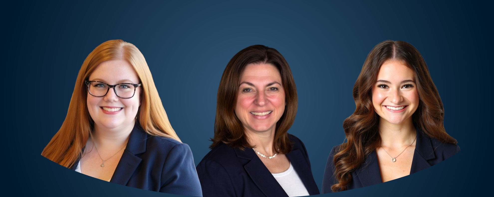 Cara Sadowski, Elizabeth Cooke, and Emma Frank